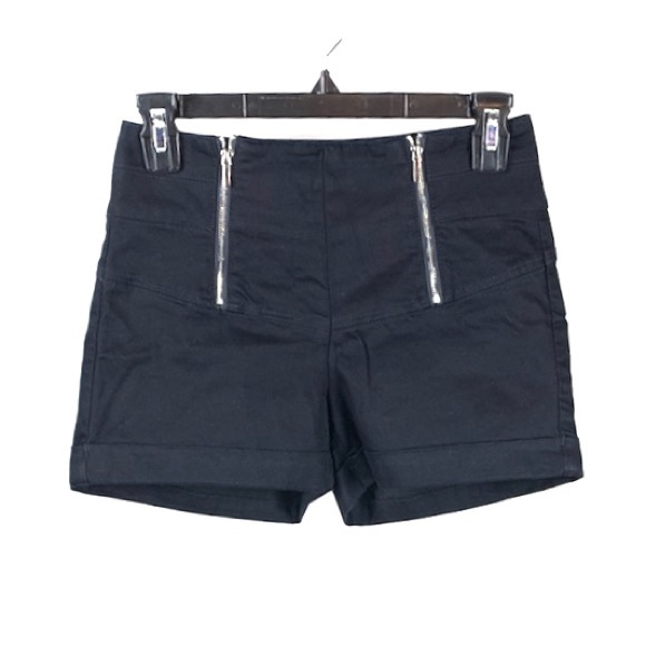 BEBE Bbsp Black Zippered Front Shorts Juniors 1289 - Picture 2 of 6